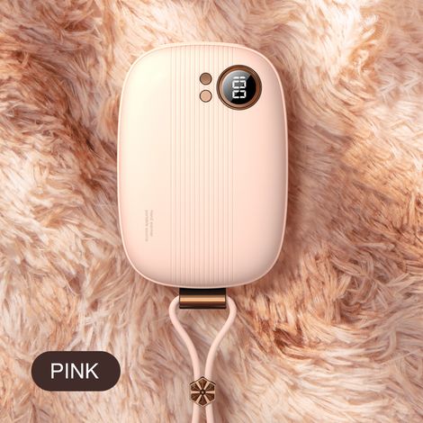 Mini-Handwärmer mit 10000 mAh Akku, Powerbank, 2 Heizstufen, Display, automatischer Abschaltautomatik und Überladeschutz. Tragbar für Zuhause, den täglichen Gebrauch und unterwegs. Auch als Geschenk g (1/5)