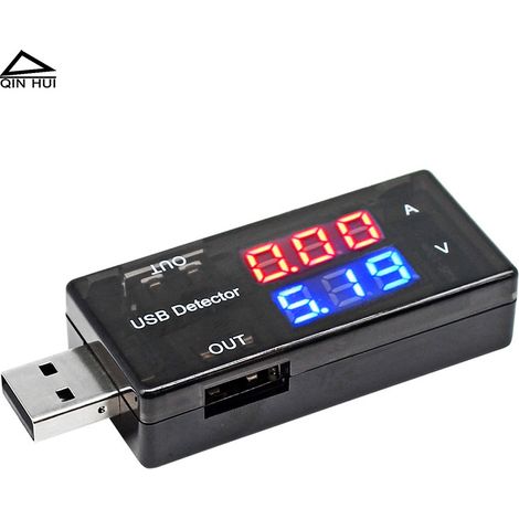 Module d'instrument de détection de courant et de tension à double port USB pour batteries externes de téléphones portables, instruments de surveillance et de test de la capacité et de la sécurité des