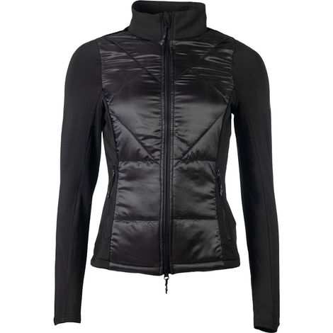 XXL, marrone: Giacca in Jersey e nylon da donna con trapunta frontale modello Prag II
