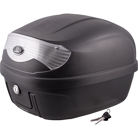 Baule Moretti MR-808, 28 l, nero, bianco riflettente (1/4)