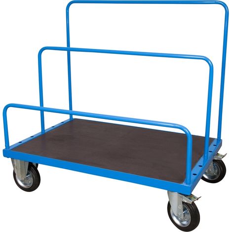 Carrello per Trasporto Pannelli con Piano 120x80 Antiscivolo (Tubolari NON inclusi)