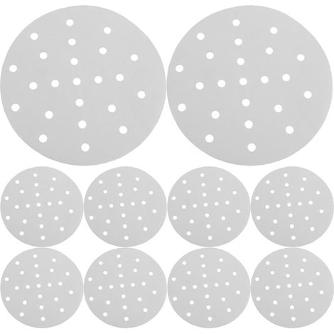 BESPORTBLE 400pièces Papier Sulfurisé pour Cuisson Vapeur Tapis Ronds Perforés Feuilles pour Friteuse à Air Petits Pains Raviolis Pâtisseries Dim Sum'-'- (1/5)
