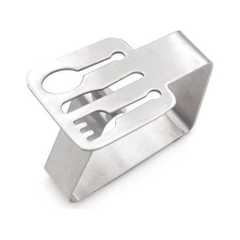 Fermatovaglie in acciaio inox, ideali per vacanze ed eventi all'aperto, set da 10 pezzi. (1/2)