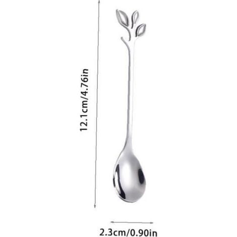 8pcs cuillère à café de mini poignée d'aciers argent (1/4)