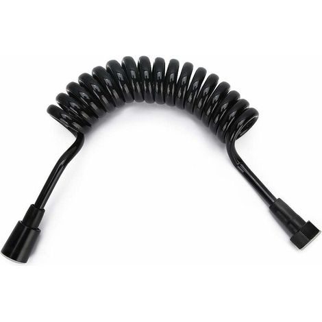 DEESSE SHOP - Tuyau d'entrée de tuyau 2M Tuyau de douche Tuyau de douche flexible noir pour bidet toilette, hygiène personnelle, bain pour animaux de compagnie (1/5)