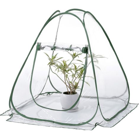 Serre Pop Up,Serre Portable 70x70x80 cm,Petite Serre D'hivernage pour Plantes,Serre Protection Plantes Tente,Serre De Jardin en PVC Protection Contre Le Gel,Lntérieur Ou Extérieur