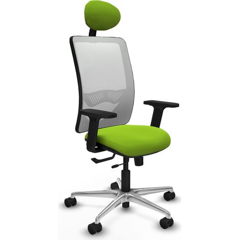 Chaise piqueras y crespo Zulema blanc maille simili cuir (1/2)