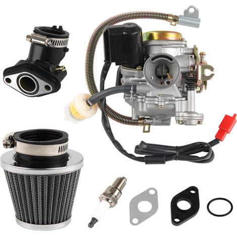 Kit carburateur 18mm PD18J avec filtre à air et tube d'admission pour GY6 50CC (1/5)