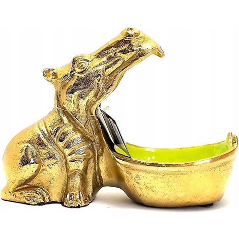 Statuetta di ippopotamo. Decorazione in metallo. (1/5)