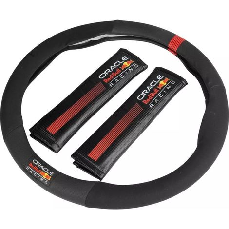 kit coprivolante e passacintura redbull " powerbar" nero e rosso (1/4)