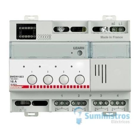 Actuador BTIBMSW1003 ON/OFF BUS-SCS, tecnología “Cruce por cero” 4 salidas.