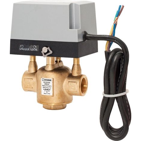 ESBE Valvola di zona a 3 vie ZRS234, DN25, Kvs5.7, G1", 230VAC, 2-Pkt., 43123300