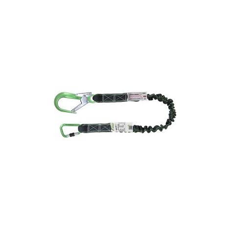 KRATOS SAFETY - Longe en sangle élastique 2 m avec absorbeur d'energie integre dans la Longe - 2 m
