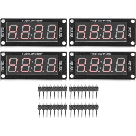 4 Set 4 Digit Digital Tube LED Display Board 7 Segments Clock Module TM1637 0.56in Red MRA041D