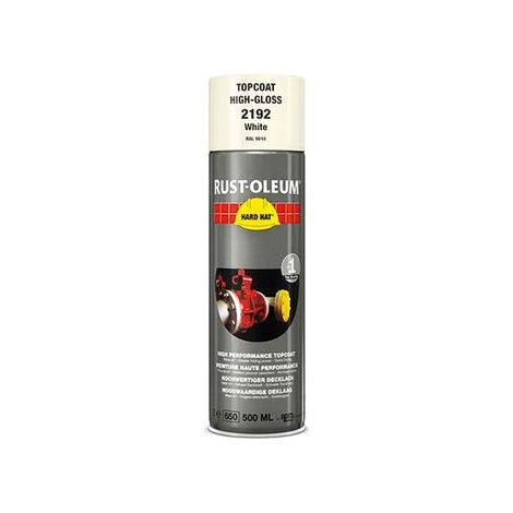 HARD HAT Deckschicht RAL9010 - Weiß 500ml, schnelltrocknendes Industrielack-Spray