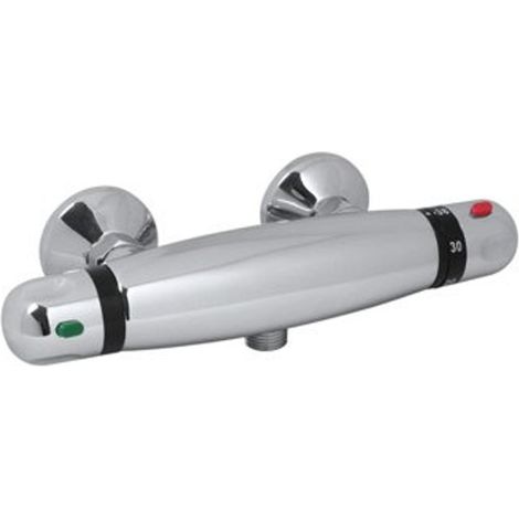 Mitigeur thermostatique de douche chrome – Entraxe 12cm – Finition haut de gamme – Installation facile pour professionnels