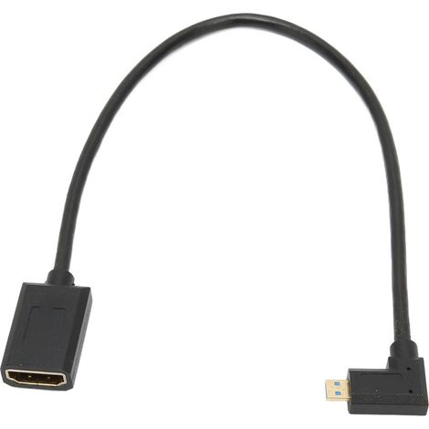 Câble Micro HDMI 8K 60Hz, coude à droite Micro HDMI mâle vers femelle, cordon OD4.0mm (1/5)