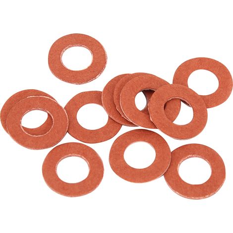 Lot de 500 pièces rondelles plates isolantes acier carbone zingué blanc rouge (1/5)