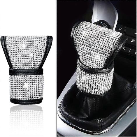 Housse de levier de vitesse Crystal Auto Bling, accessoire de voiture universel, protège-pommeau de vitesse des rayures avec strass, accessoire de décoration automobile. (1/4)