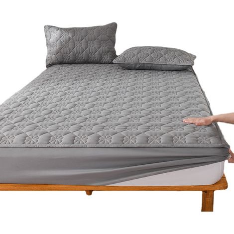 Drap de lit imperméable, respirant, matelassé, housse de lit épaisse, protège-matelas (1/3)