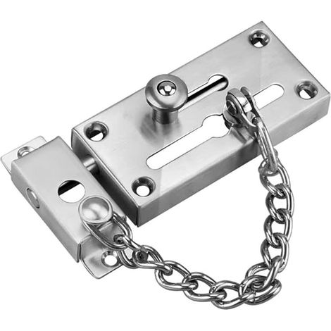 Diebstahlsichere Sicherheitskette mit verschiebbarem Edelstahlriegel für Innentüren. – AquaForge (1/4)