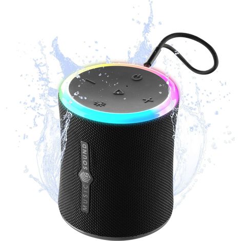 Music Sound AURA 10 Kompakter und leistungsstarker 10W Bluetooth-Lautsprecher mit RGB-Lichtern
