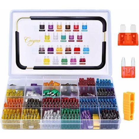 150pcs Mini Fusible Voiture +150pcs Fusibles Voiture Moyenne - 11 Spécifications Fusible Auto: 2A 3A 5A 7.5A 10A 15A 20A 25A 30A 35A 40A, Avec un Petit Clip pour Fusible de Rechange (1/5)
