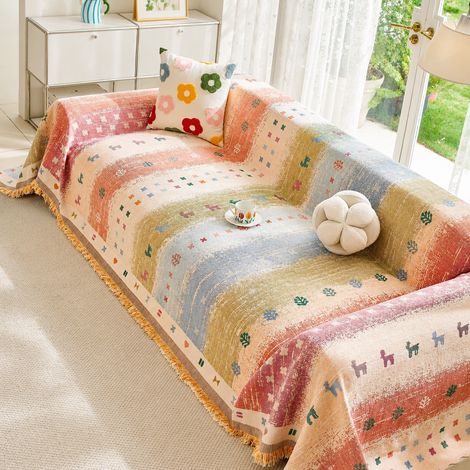 Jeté de canapé chenille Chaleur résiduelle bleue 90180cm protection 4 saisons 30 × 24 × 1,5 cm 580 g – Livraison gratuite