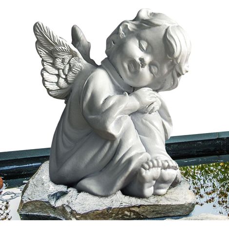 Statue d'ange avec Ailes, Statue d'ange en prière étanche - Statues d'extérieur en Forme sûr - Sculptures imperméables pour Anniversaire, Nouvel an, Noël, Pâques