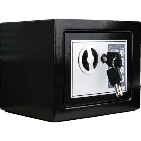 Caja fuerte para muebles, ignífuga, impermeable, negra (1/5)