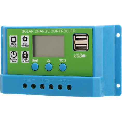 Automatischer 30A 12V/24V Solarladeregler, konfigurierbares Digitaldisplay, einstellbares LED-Display, Solarmodul-Controller (1/5)