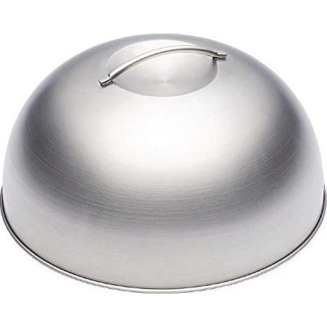 MasterClass Cloche per Hamburger e per Sciogliere Il Formaggio, Acciaio Inox, 22,5 x 12 x 16 cm, Argento (1/4)