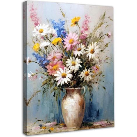 Wandkunst Gerahmt Bunte G&xE4nsebl&xFCmchenblume Gerahmt (1/5)