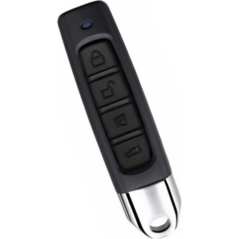 Télécommande sans fil étanche noire 433 MHz pour porte de garage électrique à enroulement, avec fonction clonage. (1/5)