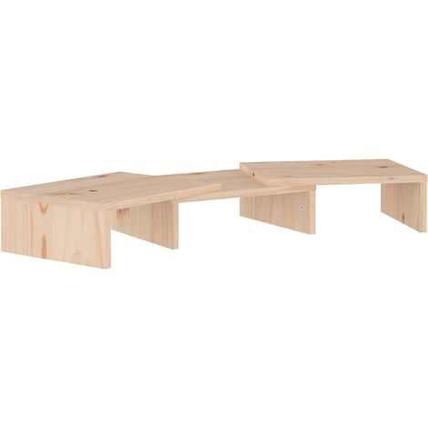 Supporto per Monitor 60x24x10,5 cm in Legno Massello di Pino vidaXL (1/5)