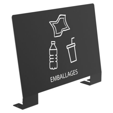 Plaque signalétique pour meuble Alitri - picto Emballages - gris manganèse