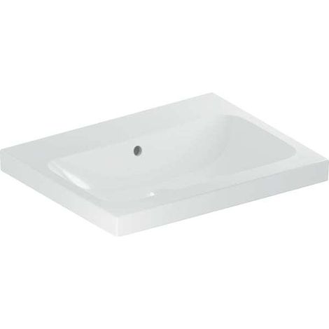Geberit iCon Light lavabo, 60 cm x 48 cm, sin agujero para grifo,