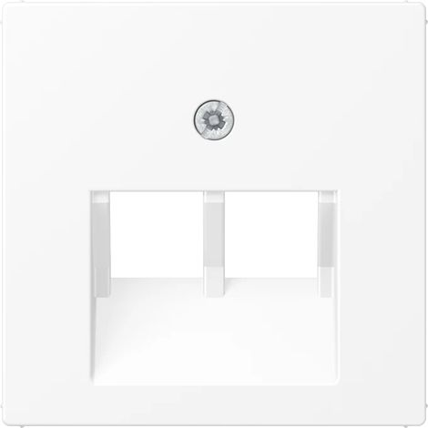 Jung Couvercle pour prises de connexion IAE/UAE, 2 x 8 pôles, Thermoplastique laqué, Série A, blanc neige mat A 569-2 BFPLUA WWM