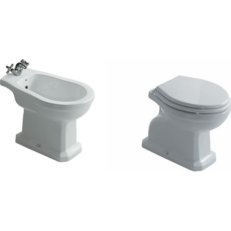 Sanitari Ethos a terra distanziati cm. 56x38 con sedile standard