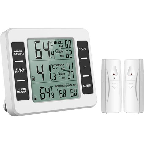Kühlschrankthermometer, digitales Gefrierschrankthermometer mit Temperaturüberwachung (1/5)