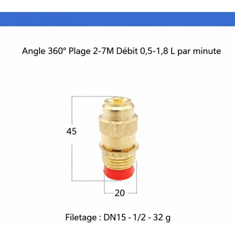 Buse de pulvérisation ogive jet parapluie en laiton 1/2 pouce réf 7686 100 g – Livraison gratuite