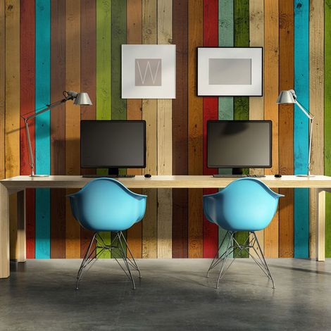 Fotomurale - Arcobaleno di legno - 400x270 (1/4)