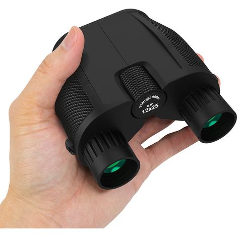 Télescope compact 12x25 puissant pour adultes, avec prisme BAK4 et lentille FMC.
