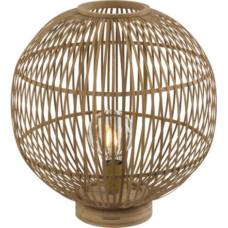 Lampe à poser boule en bambou HILDEGARD