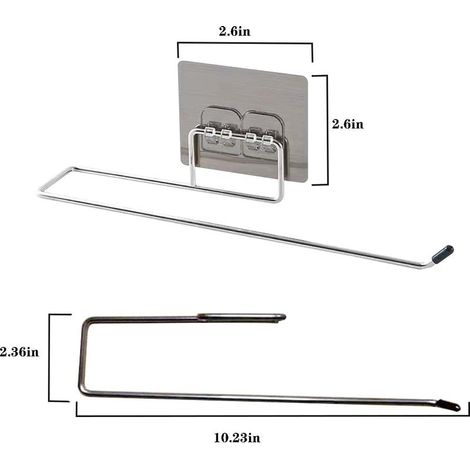 Porte-papier hygiénique suspendu, porte-papier hygiénique, porte-serviettes de salle de bain, support de rangement de cuisine, support de rangement pour la maison (2 pièces) (1/5)