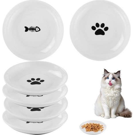 Rutschfeste Katzennäpfe aus Keramik – 6er-Set, Durchmesser 15 cm (1/5)