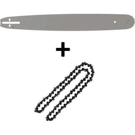 Guide 20 pouces (50 cm) avec chaîne 76 maillons pour tronçonneuse