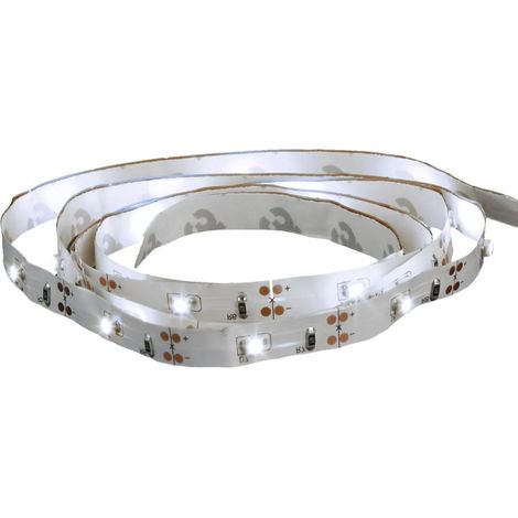 Ruban LED "A Piles" 1m Blanc Froid (1/3)