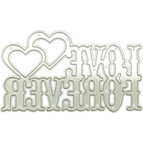 Pochoirs métalliques pour découpage et gaufrage « Mots d'amour » – Idéaux pour le scrapbooking et les loisirs créatifs