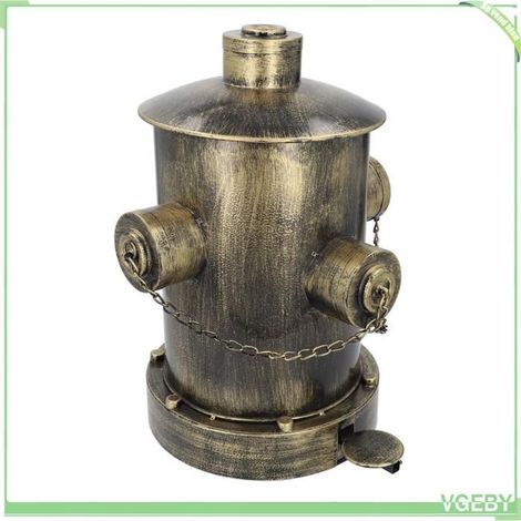 Poubelle - FAFEICY - Bouche d'incendie - Bronze antique - 32x30,5x40 cm - Vintage décoratif (1/4)